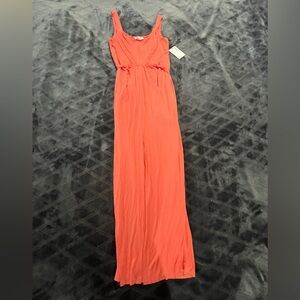 New BAILEY 44 Methafysical Coral Sleeveless Maxi Cotton Dress Size S